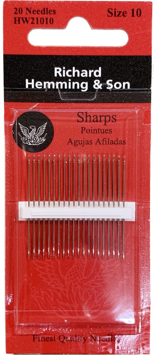 万能縫い針【Richard Hemming & Son リチャード・ヘミング＆サン】Sharps Pointues Agujas Afiladas -  (size 10) 20本入り - (NOT-144)