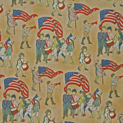 【USAコットン】ヴィンテージ風アメリカン柄  星条旗柄 キッズ柄  50x55cm (UAM-021)