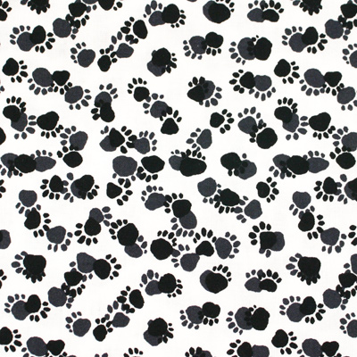 【動物プリント】パンダの足跡柄 50x55cm (UAN-039)