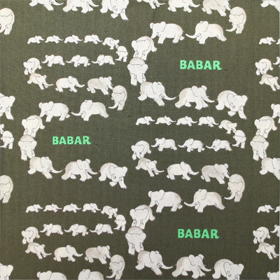 【動物プリント】- BABAR - 50x110cm (UAN-049H) カラーバリエーション