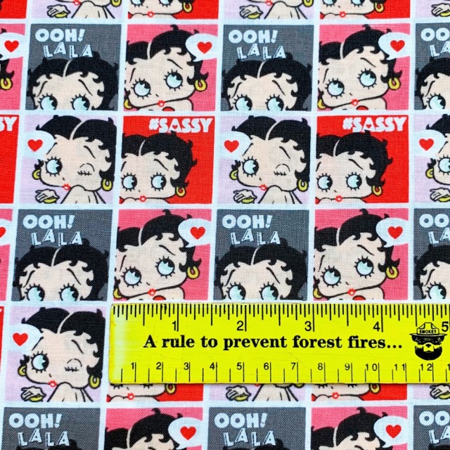 Betty Boop USAコットン】ベティブープ(UBE-034) 総柄 Betty Boop USAコットン】ベティブープ(UBE-034) 総柄