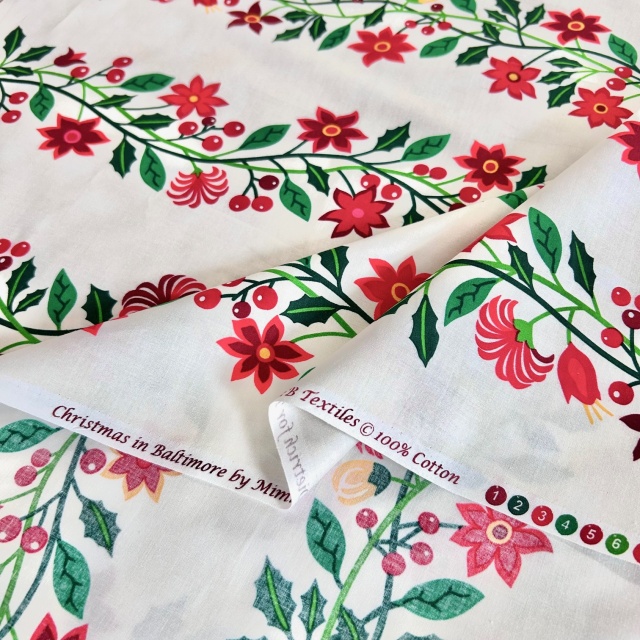 USAコットン【クリスマス柄】ボルチモア  USA輸入生地(UCH-079)