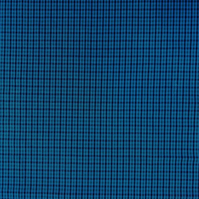 国産【チェックプリント】ブルーグリーン×ブラック チェック柄 (JCK-001)