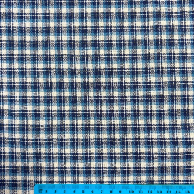 国産【チェックプリント】ブルー系 チェック柄 (JCK-004)
