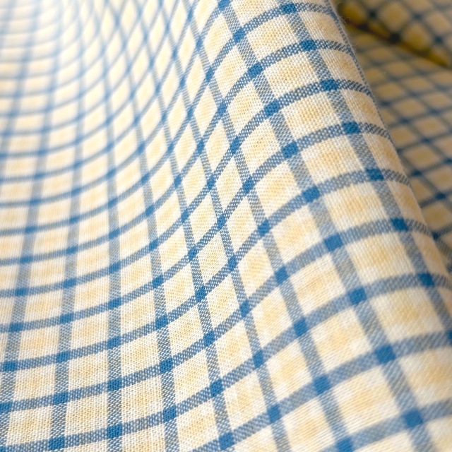 国産【チェックプリント】ホワイト×ブルー系 チェック柄 (JCK-005)