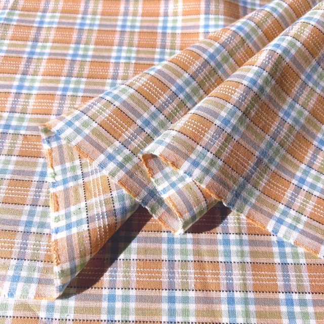 ECOLA チェック柄フリンジ付きスロー ECOLA チェック柄フリンジ付きスロー