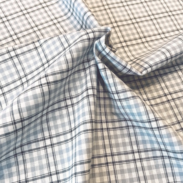 国産【チェックプリント】グレー系 チェック柄 (JCK-015)