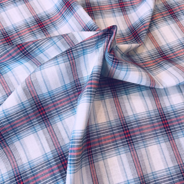 国産【チェックプリント】ブルー系 チェック柄 (JCK-016)