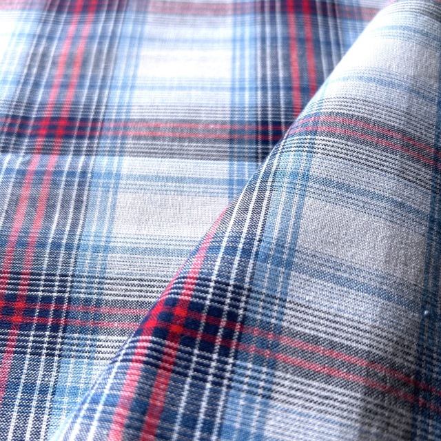 国産【チェックプリント】ブルー系 チェック柄 (JCK-016)