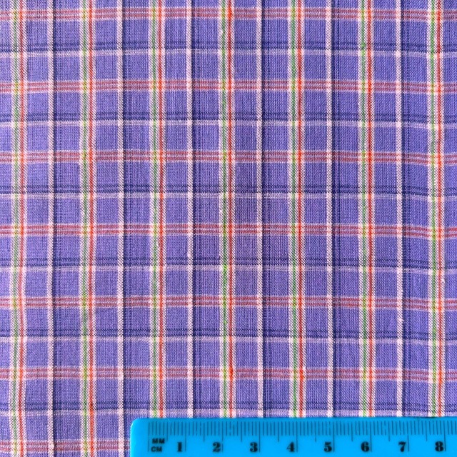 国産【チェックプリント】パープル系 チェック柄 (JCK-018)