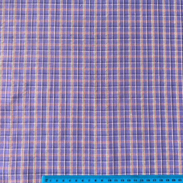 国産【チェックプリント】パープル系 チェック柄 (JCK-018)