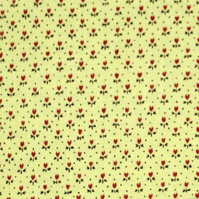 【キャリコ】50x55cm (UCRY-001) 小花柄  イエロー系