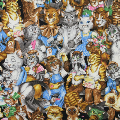 【猫柄プリント】50x55cm (UCT-157)