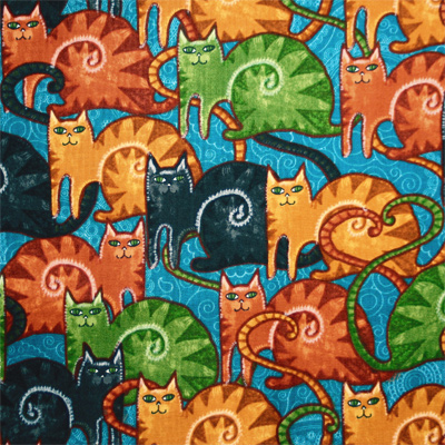 【猫柄プリント】50x55cm (UCT-168)