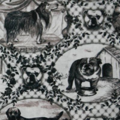 【犬柄プリント】50x55cm (UDG-019) カラーバリエーション