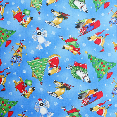 【犬柄プリント】50x55cm (UDG-095)