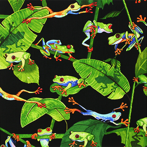 【カエル柄プリント】(UFRG-041) カラーバリエーション