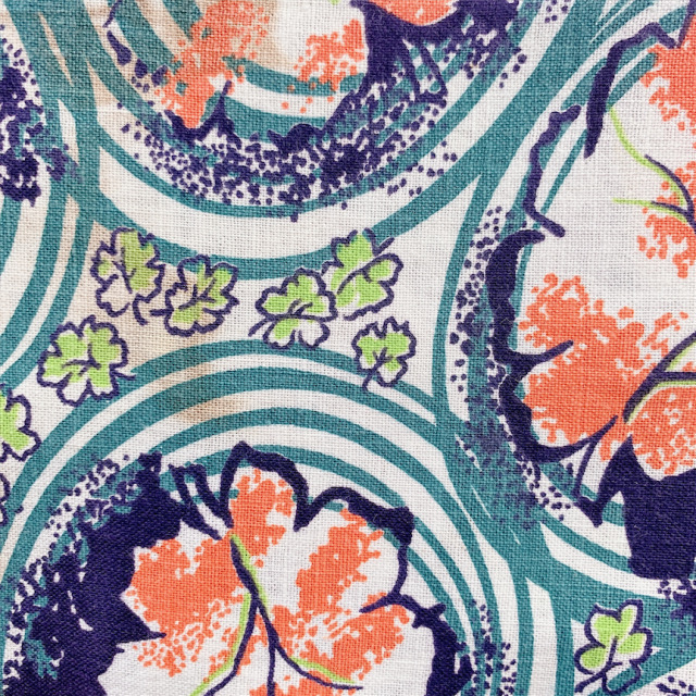 海外で人気の【フィードサック】 1930年代アメリカ製 穀物袋の布地 ヴィンテージ布 花柄 UFS-235