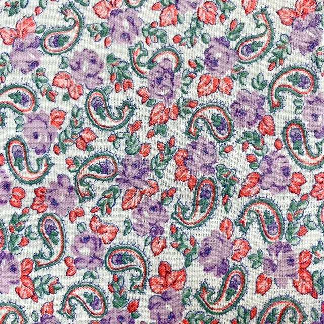 海外で人気の【フィードサック】  1930年代アメリカ製  穀物袋の布地  ヴィンテージ布  ペイズリー柄　UFS-258