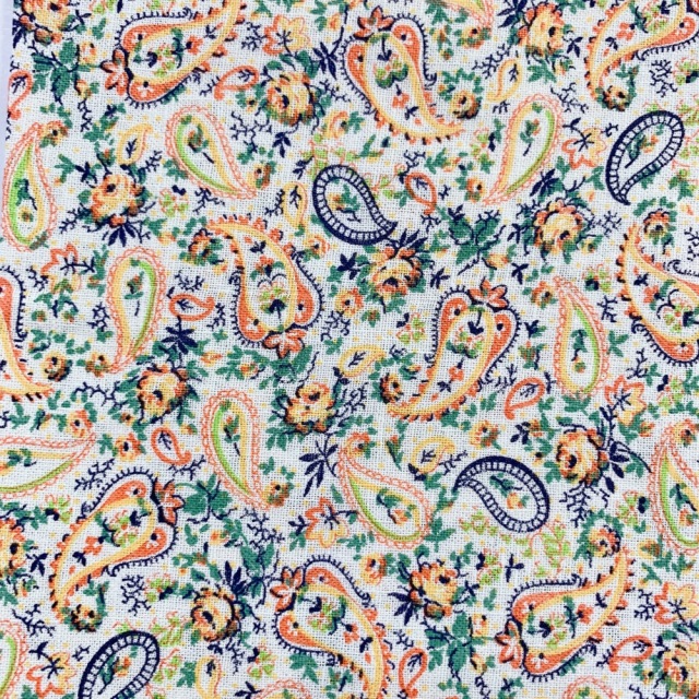 海外で人気の【フィードサック】  1930年代アメリカ製  穀物袋の布地  ヴィンテージ布 ペイズリー柄　UFS-261