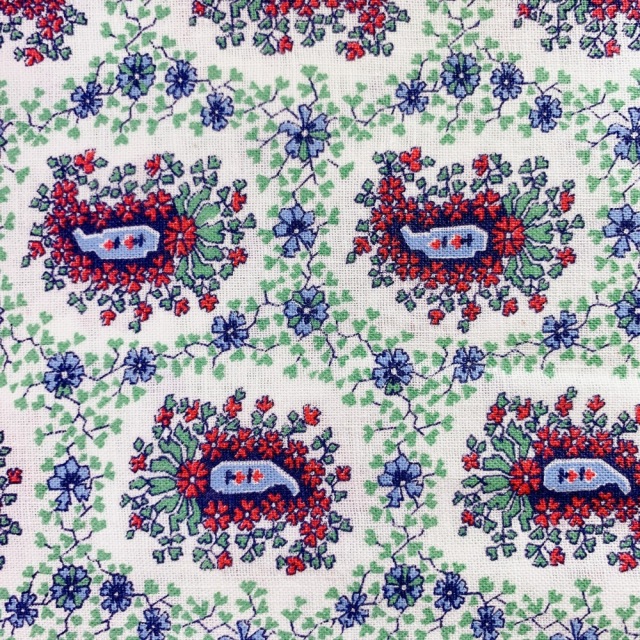 海外で人気の【フィードサック】  1930年代アメリカ製  穀物袋の布地  ヴィンテージ布   ペイズリー柄　UFS-271