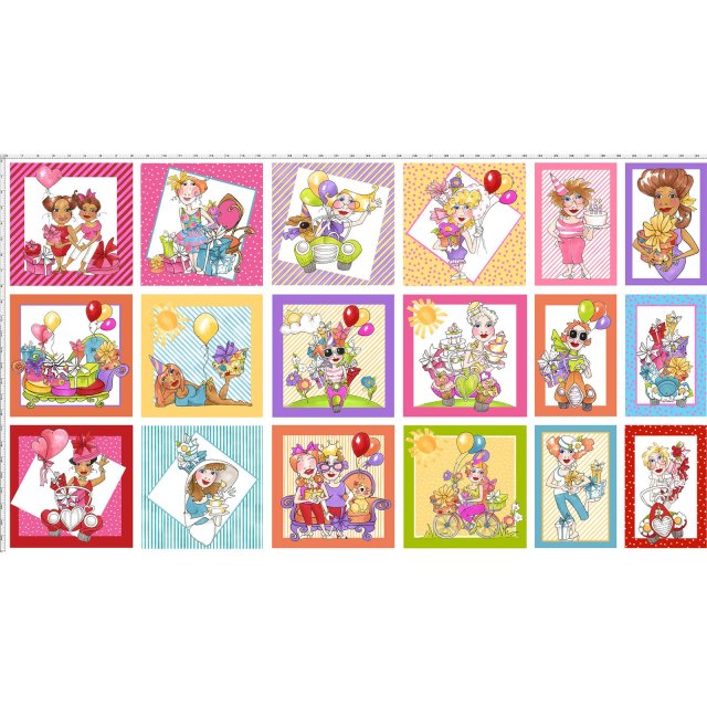 【Loralie Designs】-It's a Party Fabric Panell- 60x110cm (ULH-148)  ロラライハリス パネル生地
