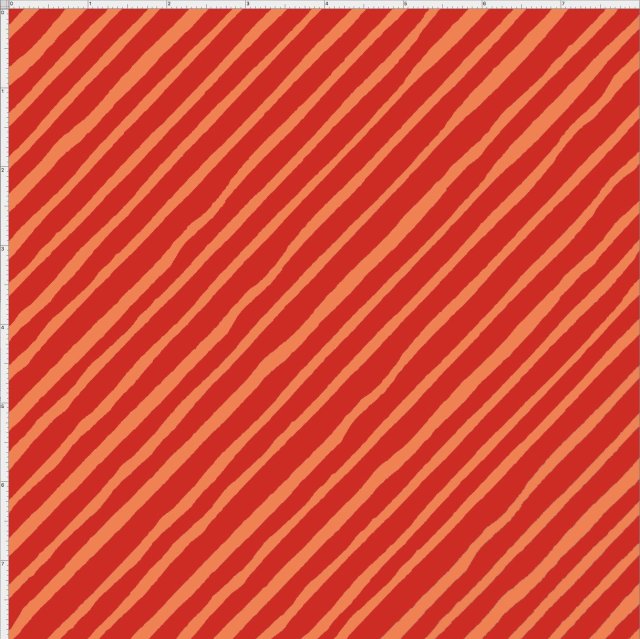 【Loralie Designs】ロラライハリス  ビアスストライプ - Bias Stripe  Red/Orange- (ULH-006)  ストライプ柄  レッド系