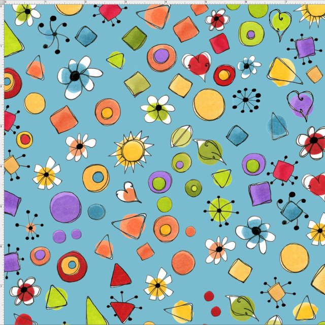 USAファブリック【Loralie Designs】ロラライハリス  - Joy Dots -ジョイドット  花 ハート ドット柄(ULH-144) 3色展開