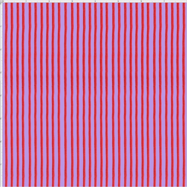 【Loralie Designs】- Party Stripe Purple / Red Fabric -(ULH-150)