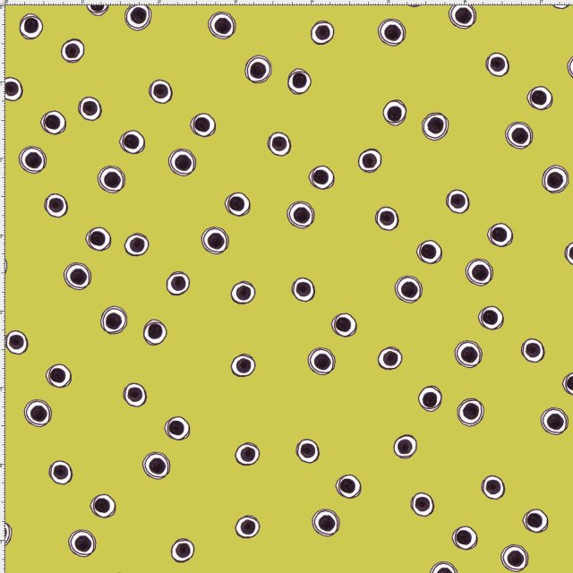 【Loralie Designs】- Halo Dots Green Fabric -ドット柄(ULH-151)グリーン系