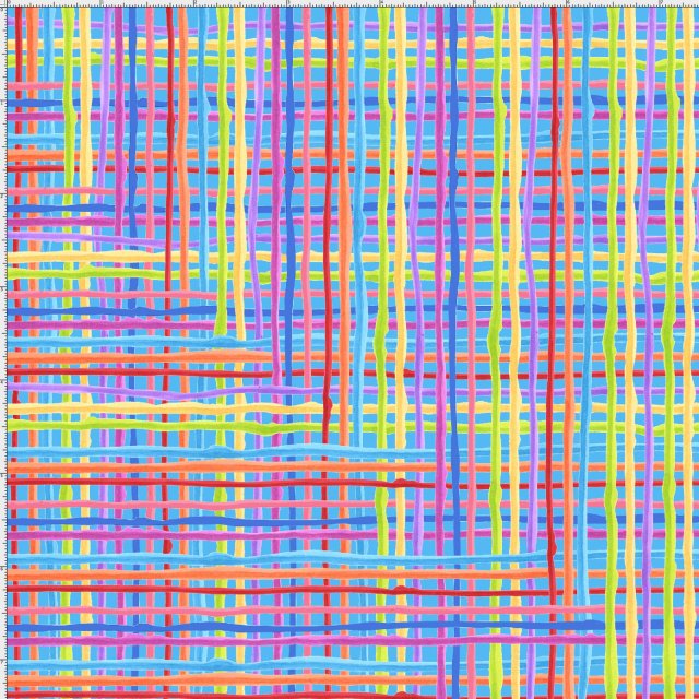 【Loralie Designs】-Calico Plaid Turquoise(ターコイズ) Fabric  -(ULH-156)　チェック柄