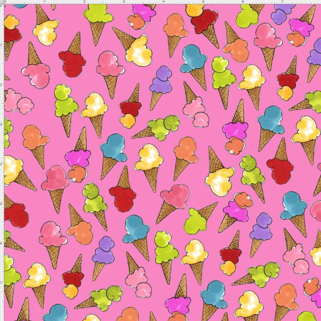 【Loralie Designs】- Cone Party Pink Fabric -(ULH-164)