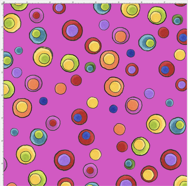 USAコットン 輸入生地 【Loralie Designs】ロラライハリス - Olivette - オリベッティ ドット柄  ピンク系 (ULH-212)