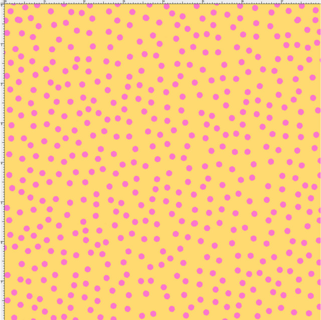 USAファブリック【Loralie Designs】ロラライハリス - Dear Dots Yellow / Pink - ディアドット イエローピンク ドット柄(ULH-214)イエロー系