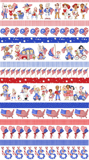 【Loralie Designs】- US Borders Fabric-(ULH-326)