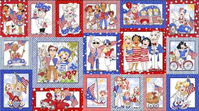 【Loralie Designs】- US Fabric Panel -(ULH-329)  ロラライハリス パネル生地