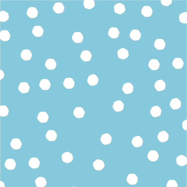 【Loralie Designs】- Jumbo Dots Turquoise  ジャンボドット  ドット柄(ULH-342)  ライトブルー系