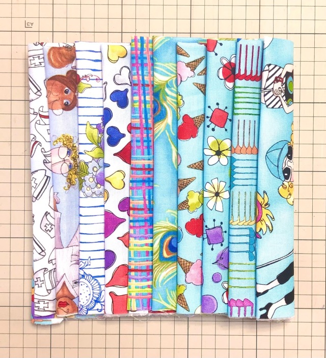 USAインポートファブリック【 Loralie Designs 】ロラライハリス生地 通常から1,100円もお得な10枚セット(ULH-375) チェックやストライプ  ブルー系