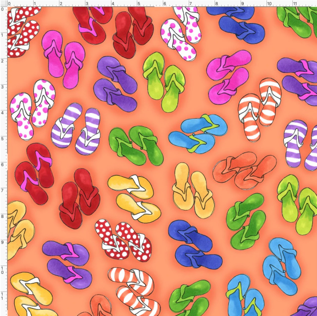 【Loralie Designs】- Fun Flops Orange -(ULH-389)