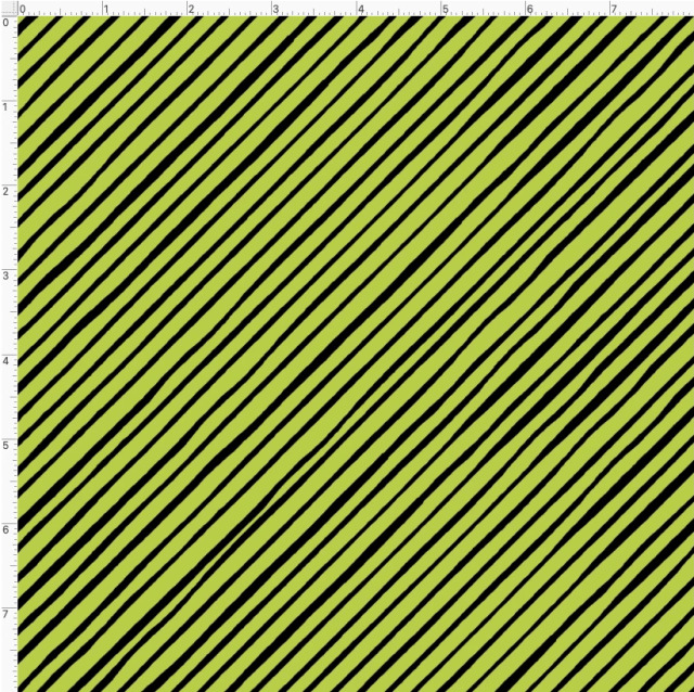 USAファブリック【Loralie Designs】- Quirky Bias Stripe Lime-ストライプ柄(ULH-394)