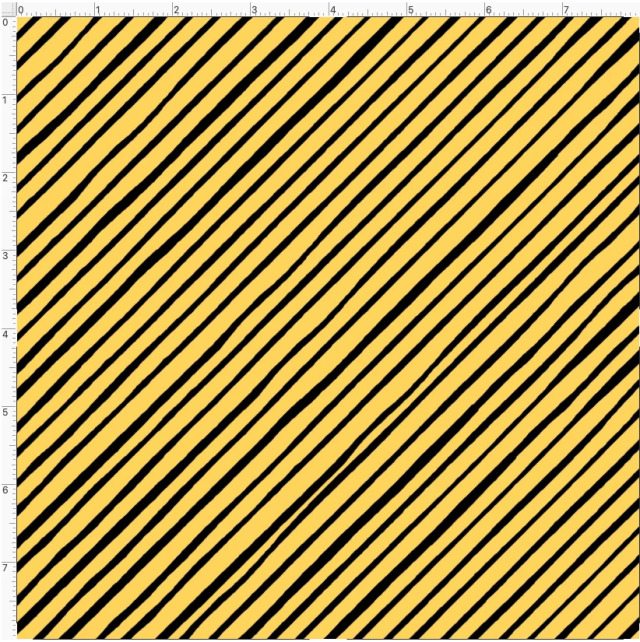 USAファブリック【Loralie Designs】- Quirky Bias Stripe Yellow-ストライプ柄(ULH-395)