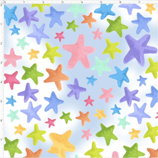 【Loralie Designs】- Happy Stars Blue Sky 星柄 ブルー -(ULH-405)