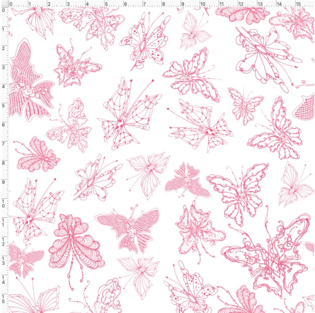 【Loralie Designs】- Flight Lace Pink チョウチョ柄 ピンク -(ULH-417)