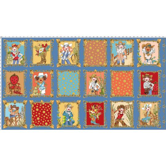 【再入荷】Loralie Designs-Whoa! Girl Fabric Panel Blue- 60x110cm (ULH-170)