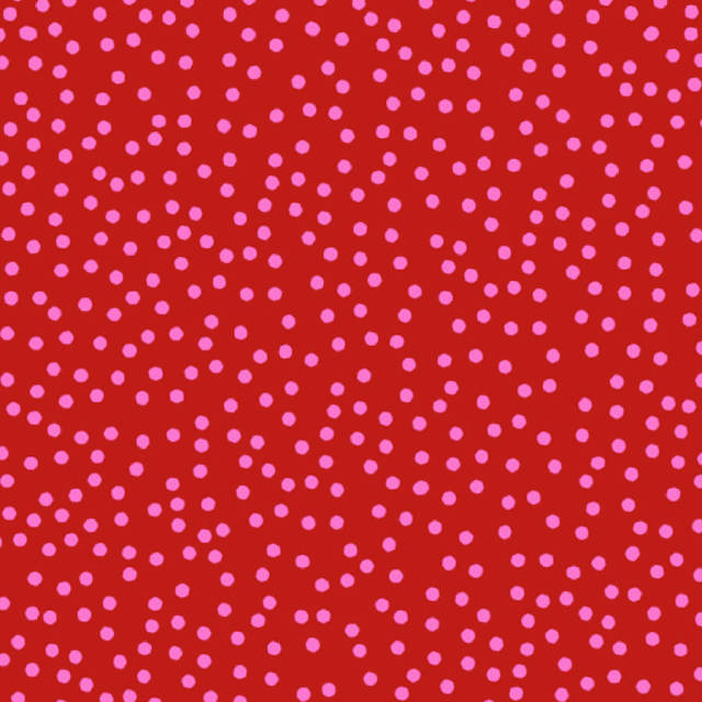 【Loralie Designs】- Dinky Dots Red / Pink Fabric -ドット柄(ULH-190)レッド系