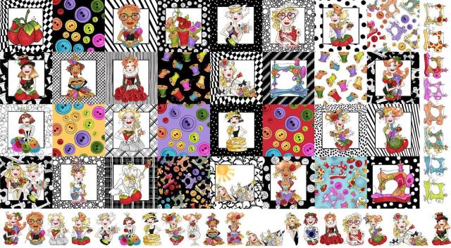 【Loralie Designs】Medley Sew Curious  ロラライハリス パネル生地 (ULH-228)