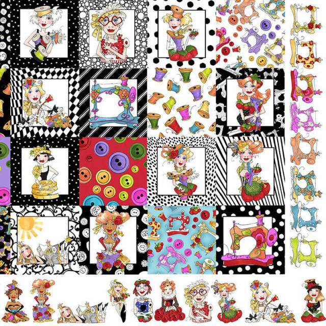 哲直様(8点)ロラライハリス Amazon | Loralie Designs Lady in Red 廃版柄 45cmx110cm