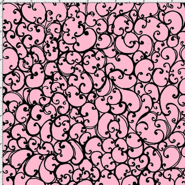 【Loralie Designs】-Scrollie Pink/Black  -(ULH-240)