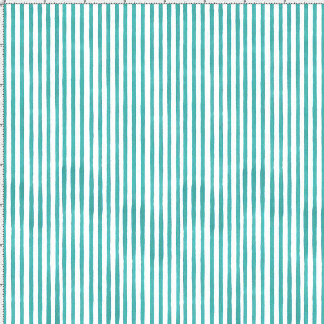 USAファブリック【Loralie Designs】　Sweet Stripe/Turquoise(ULH-250)ストライプ柄