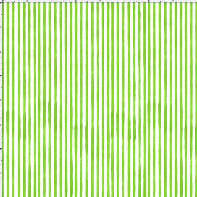 USAファブリック【Loralie Designs】-Sweet Stripe/Lime-(ULH-251)ストライプ柄